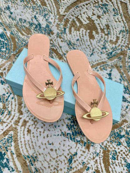 Vivienne Westwood x Melissa Harmonic Blush Pink Sliders Women UK Reps AAA Quality