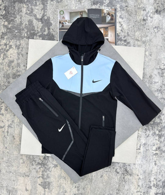 Nike Windrunner Black/Blue Tracksuits Mens UK Reps AAA Quality