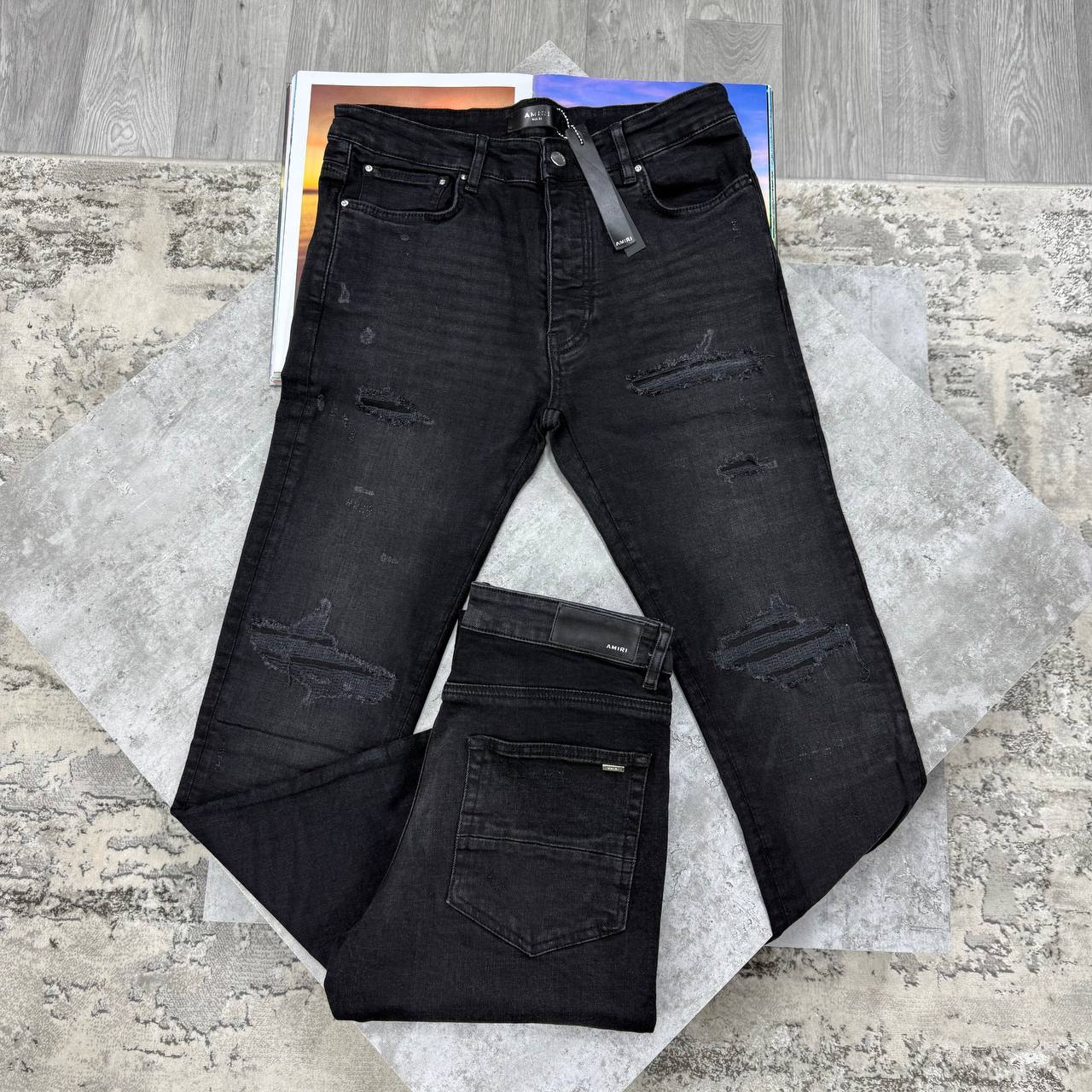 Amiri Black Wash Skinny Stack Jeans in Multiple Waist Sizes Mens UK Reps AAA Quality