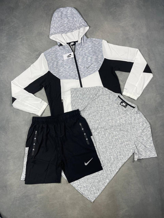 Nike 3 Piece UV Windrunner Gym Set Mens in Obsidian Black Color UK Reps AAA Quality