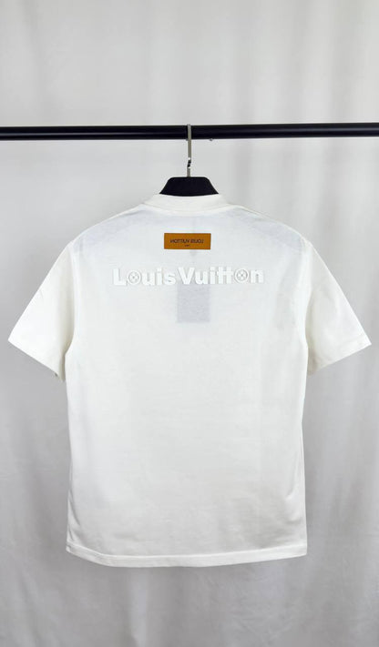 Louis Vuitton Embroidered Signature T-Shirt Mens in 2 Colors UK Reps AAA Quality
